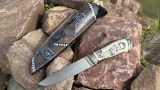 Авторский нож Барс (S125V, элфорин, литье мельхиор, формованные ножны), фото 10