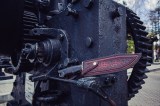 Авторский нож Боуи (сложный мозаичный дамаск, рог буйвола, скрим шоу, формованные ножны), фото 14