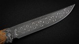 Авторский нож Паук пустыни Sicarius (сложный мозаичный дамаск, самшит, авторское литье из серебра), фото 2