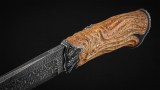 Авторский нож Паук пустыни Sicarius (сложный мозаичный дамаск, самшит, авторское литье из серебра), фото 7