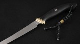 Филейный нож Форель (Х12МФ, чёрный граб, мозаичный пин), фото 3