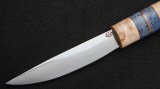 Якутский нож № 1 (кованая Х12МФ, рукоять - карельская береза, кованый дол), фото 2