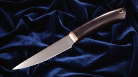 Кухонный нож Шеф-повар овощной (Х12МФ, черный граб)