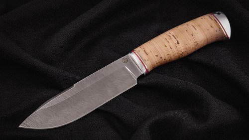 Нож Алтай (дамаск, береста, дюраль)