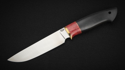 Нож Барс (95Х18, черный граб, стабилизированная вставка)
