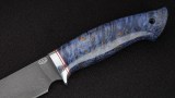 Нож Барс (D2, стабилизированная карельская берёза, синяя), фото 3