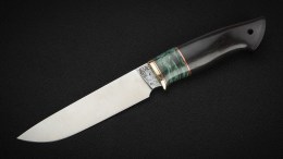 Нож Барс (Х12МФ, черный граб, стабилизированная вставка)