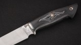 Нож Барс (Х12МФ, стабилизированный чёрный граб, мозаичные пины, инкрустация), фото 3