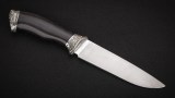 Нож Барс (К340, стабилизированный чёрный граб, литье мельхиор), фото 4