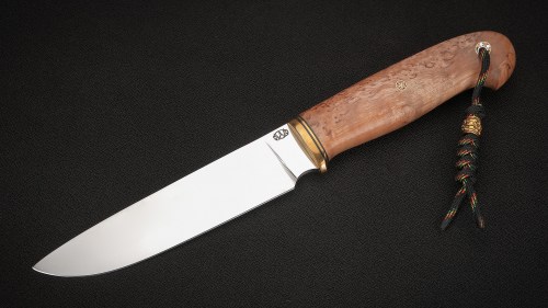 Нож Барс (N690, стабилизированная карельская берёза - светлая, мозаичные пины)