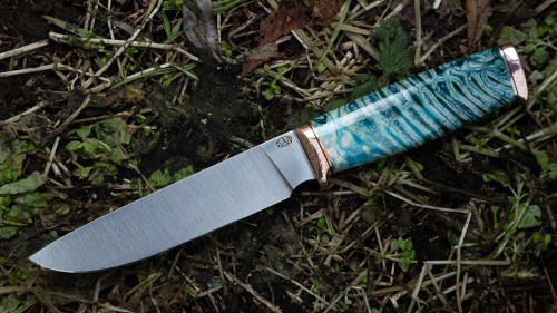 Нож Барс (S125V, стабилизированный зуб мамонта, макуме)