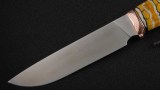 Нож Барс (S390, макуме-гана, вставка - стабилизированный зуб мамонта, айронвуд), фото 2