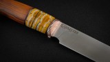 Нож Барс (S390, макуме-гана, вставка - стабилизированный зуб мамонта, айронвуд), фото 4