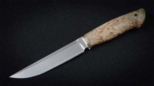 Нож Бекас (D2, стабилизированная карельская береза)
