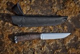 Нож Бекас (М390, коричневая стабилизированная карельская берёза, нейзильбер), фото 2