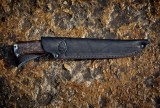 Нож Бекас (М390, коричневая стабилизированная карельская берёза, нейзильбер), фото 3