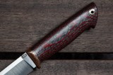 Нож Бекас (М398, красно-черный карбон, формованные ножны), фото 3