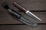 Нож Бекас (М398, красно-черный карбон, формованные ножны), фото 6