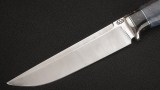 Нож Бекас (N690, тёмный кориан, стабилизированная карельская берёза - синяя, мозаичные пины), фото 2