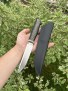 Нож Бекас (QPM 53, макуме, стабилизированный черный граб, инкрустация бесконечность 2), фото 6
