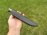 Нож Бекас (QPM 53, макуме, стабилизированный черный граб, инкрустация бесконечность 2), фото 5