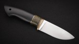 Нож Бобр (Х12МФ, стабилизированная вставка, чёрный граб, инкрустация - кабан), фото 4