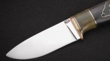 Нож Бобр (Х12МФ, стабилизированная вставка, чёрный граб, инкрустация - кабан), фото 2