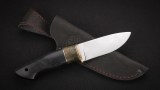 Нож Бобр (Х12МФ, стабилизированная вставка, чёрный граб, инкрустация - кабан), фото 6
