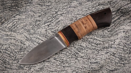 Нож Бобр (ХВ5-алмазка, береста, мореный граб)