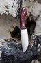 Нож Бобр (S390, фултанг, красный карбон, формованные ножны), фото 14