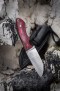 Нож Бобр (S390, фултанг, красный карбон, формованные ножны), фото 13