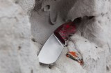 Нож Бобр (S390, фултанг, красный карбон, формованные ножны), фото 9