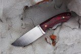 Нож Бобр (S390, фултанг, красный карбон, формованные ножны), фото 10