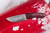 Нож Бобр (S390, фултанг, красный карбон, формованные ножны), фото 2