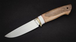 Нож Бурундук (95Х18, вставка - белый кориан, орех)