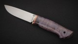 Нож Бурундук (М390, стабилизированная карельская берёза фиолетовая), фото 4