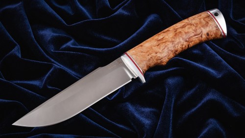 Нож Егерь (95Х18, стабилизированная карельская береза, дюраль)