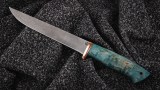 Нож Филейный большой (дамаск, более 1000 слоёв, стабилизированная карельская береза), фото 6