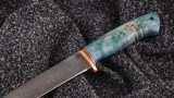 Нож Филейный большой (дамаск, более 1000 слоёв, стабилизированная карельская береза), фото 3