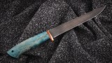 Нож Филейный большой (дамаск, более 1000 слоёв, стабилизированная карельская береза), фото 7