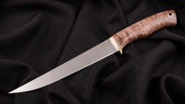 Нож Филейный большой (Х12МФ, стабилизированная карельская берёза)