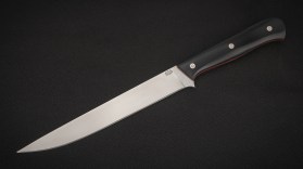 Нож Филейный фултанг (ELMAX, чёрная G10, мозаичные пины)