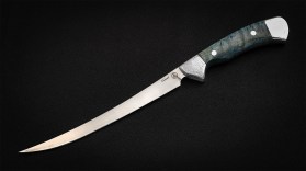 Нож Филейный Premium (ELMAX, стабилизированная карельская берёза, цельнометаллический)