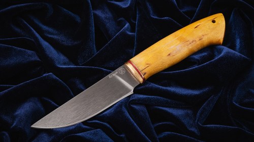 Нож Грибник (булат, стабилизированная карельская береза)