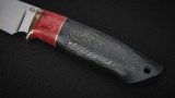 Нож Грибник (D2, черный граб, стабилизированная вставка, инкрустация барс), фото 4