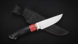 Нож Грибник (D2, черный граб, стабилизированная вставка, инкрустация барс), фото 6