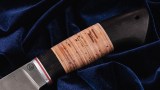 Нож Грибник (дамаск, береста, мореный граб), фото 3