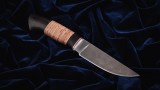 Нож Грибник (дамаск, береста, мореный граб), фото 6