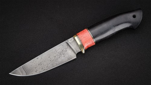 Нож Грибник (ХВ5-алмазка, стабилизированная вставка, чёрный граб)