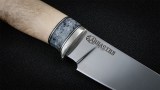 Нож Грибник (К340, вставка - кориан, стабилизированная карельская береза), фото 4